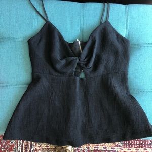 Corduroy tank with keyhole and open back